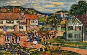 "Marblehead," watercolor, by the American artist Maurice Prendergast. Courtesy of the Williams College Museum of Art